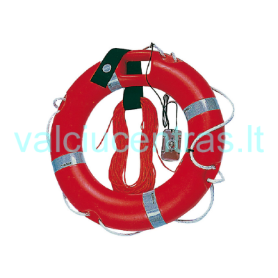 Gelbėjimosi ratas su virve, signaliniu švyturėliu